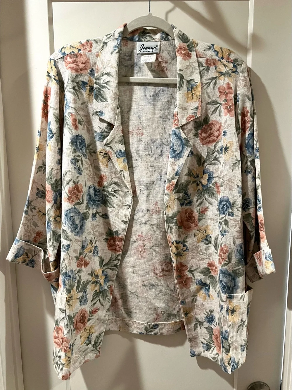 Joanna Vintage Floral Linen Blazer - Picture 5 of 11